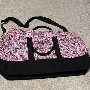 Victoria's Secret Pink and Black Travel Bag